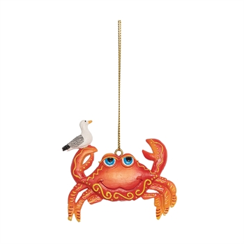 Orange Beachcombers B24128 Crab Ornament 